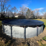 Above Ground Pool with Tarp style cover with NO DECK +$125.00